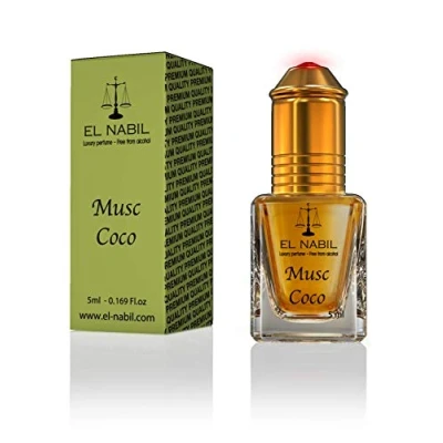 Image de Musc Coco Parfum El Nabil Misk Huile parfumée pour homme et femme 5 ml