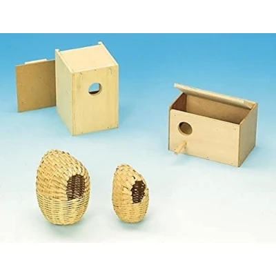Afbeelding van Nobby nest korf gevlochten met kokos 7 x 11 cm 2 ST