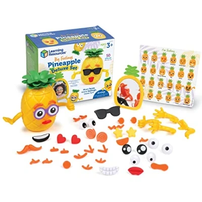 Afbeelding van Learning Resources Deluxe emoties ananas, sociaal emotioneel speelgoed voor peuters, sensorisch autistische kinderen, logopedie, 50 stuks, vanaf 3 jaar