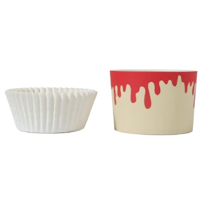 Afbeelding van PME Halloween Cupcake Cups Druppelend Bloed Ø45mm 12st.
