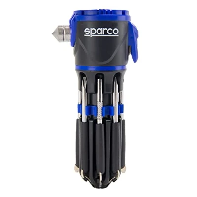 Afbeelding van Noodhamer Sparco SPCT166 30 Lm Zwart/Blauw Multifunctioneel