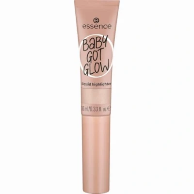 Image de essence cosmetics Baby Got Glow Highlighter N 10 Liquide, doré, définitif, résultat express, facile à enlever, brillant, végétalien, sans huile, paraben, particules de microplastique, 1 paquet (10