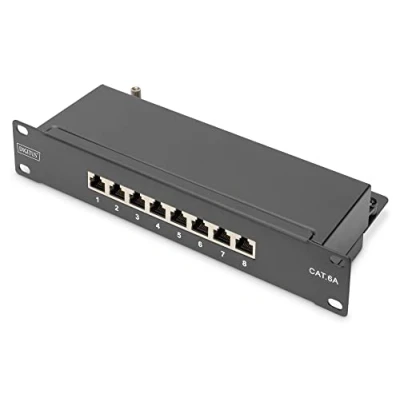 Afbeelding van Digitus DN 91608S EA 8 poorten Patchpaneel 254 mm (10) CAT 6A 1 HE