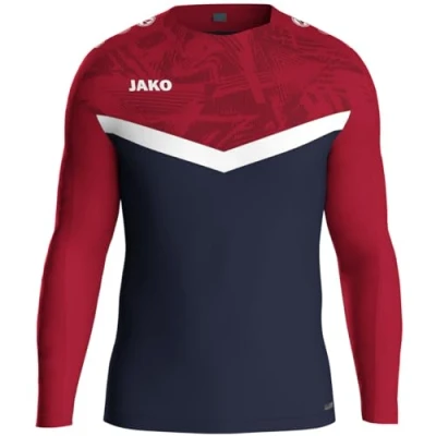 Afbeelding van JAKO Sweater Iconic rood/wijnrood L marine/chillrood / 128