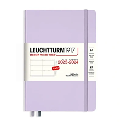 Afbeelding van LEUCHTTURM1917 367596 weekplanner medium (A5) 2024, 18 maanden, paars, Engels