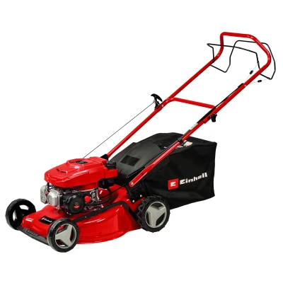 Afbeelding van Einhell Benzine Grasmaaier GC PM 46/5 S 132 cm3 2 kW 4 takt Maaibreedte: 46 cm Aanbevolen gazonoppervlakte: tot 1400 m² 65 L opvangbak Maaihoogte: 25 80 mm