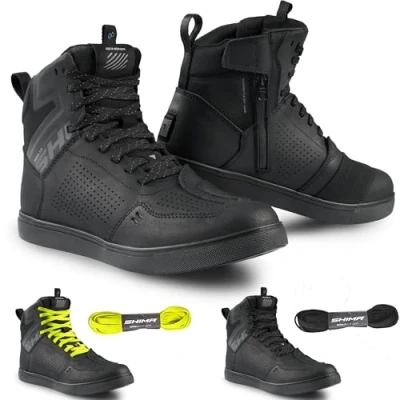 Afbeelding van SHIMA REBEL 2.0 Motorlaarzen voor heren, waterdicht, leer, zomerschoenen van suède, korte enkelbescherming, casual en klassieke stadsfiets, waterdicht