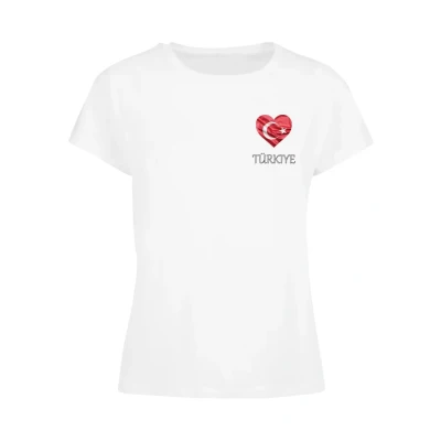 Afbeelding van Merchcode Turkey Tshirt print, Dames, Maat: XL, White