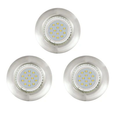Afbeelding van EGLO Peneto Inbouwspotje LED Ø78mm. Nikkel Mat Set 3 Spots