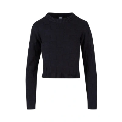 Afbeelding van Urban Classics Check Trui, Dames, Maat: 5XL, Black