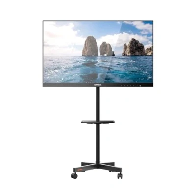 Afbeelding van GRIFEMA tv beugel met wielen voor 26 65 inch staande in hoogte verstelbaar en kantelbaar universeel vloerhouder plank tot 40 kg, VESA max. 400 x mm, eenvoudige installatie,