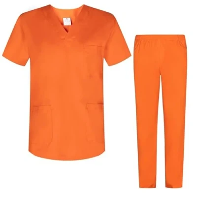 Image de MISEMIYA Uniforms unisexe Scrub Set MZ 8178 Groupe de travail pour adulte, orange11, L