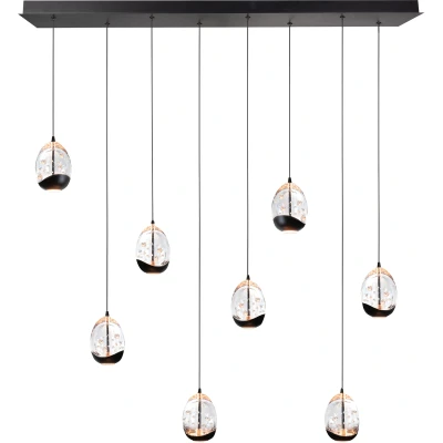 Afbeelding van Highlight hanglamp Clear Egg balk 115 cm 8L zwart