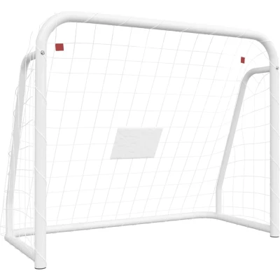 Afbeelding van Voetbaldoel Met Net 125X96X60 Cm Staal En Polyester Wit
