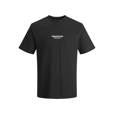 Afbeelding van Jack &amp; Jones Junior Jorvesterbro SS CREW NECK NOOS Tshirt print, Heren, Maat: 128, Black