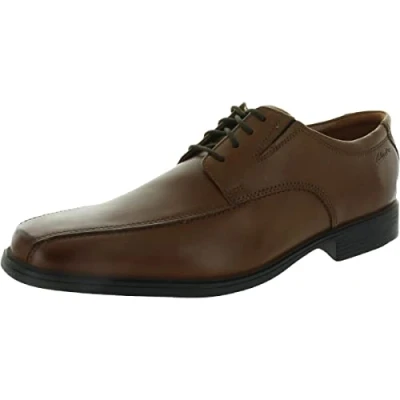 Afbeelding van Clarks Tilden Walk&#039; Oxford bord voor heren, Donkerbruin leer