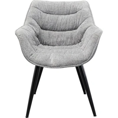 Afbeelding van Stoel met armleuningen Thelma Melange grijs Kare Design