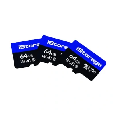 Afbeelding van iStorage MicroSD Card 64GB 3 Pack alleen te gebruiken met de datAshur SD flashdrive (module) IS FL DSD 256