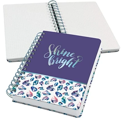 Afbeelding van Sigel spiraal notitieboek Jolie A5 hardcover 240 pagina&#039;s dots 120 grams papier Fairy Gems SI JN617
