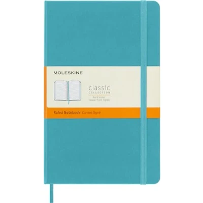 Image de Carnet ligne grand format rigide bleu lagon