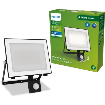Afbeelding van Philips Lois floodlight Zwart 50W Helder warm licht; 3000K Bewegingssensor Verstraler