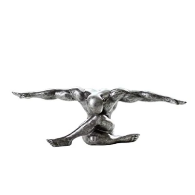 Afbeelding van Gilde Handwerk Cliffhanger Sculptuur Beeld Robuust Zilver Polyresin 33 x 11 12 cm