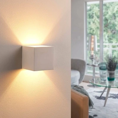 Afbeelding van Lindby wandlamp 1licht gips H: 11.5 cm G9 wit