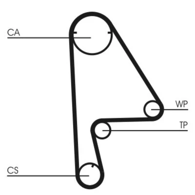 Afbeelding van Waterpomp + distributieriem set CONTINENTAL CTAM CT862WP1