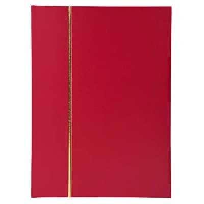 Afbeelding van exacompta postzegelalbum 225x305mm rood 48 bladzijden