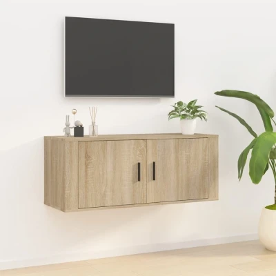 Afbeelding van vidaXL Tv wandmeubel 100x34,5x40 cm sonoma eikenkleurig