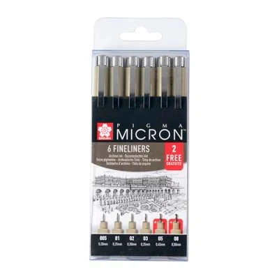 Afbeelding van Pigma Micron fineliner 4 + 2 gratis
