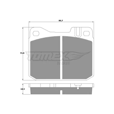 Afbeelding van TOMEX brakes TX 10 224 Remblokkenset Vooras Geschikt voor slijtage waarschuwingscontact VOLKSWAGEN: LT 40 55 I Platform / Chassis