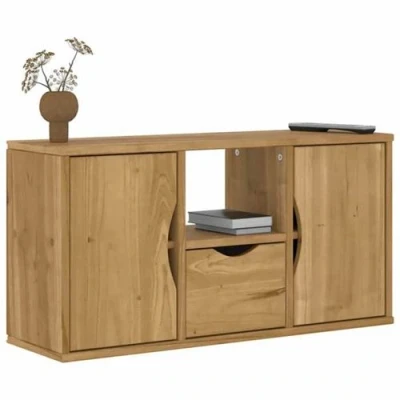Afbeelding van vidaXL Tv meubel met lade 79x24x40,5 cm massief grenenhout