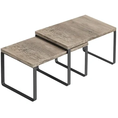 Afbeelding van SONGMICS KCS020X02 Kruidenrek, keukenrek, keukenkast, organizer, uittrekbaar, stapelbaar, materiaal metaal en hout, zwart greige gemêleerde inkt, 2 stuks