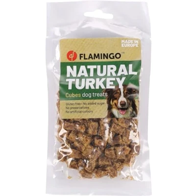 Afbeelding van Flamingo Nature Snack Honden Kalkoen Blokjes 80g 1st 139177