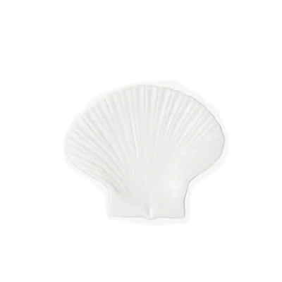 Afbeelding van ByOn Schelp Bord Small, Wit, Porselein