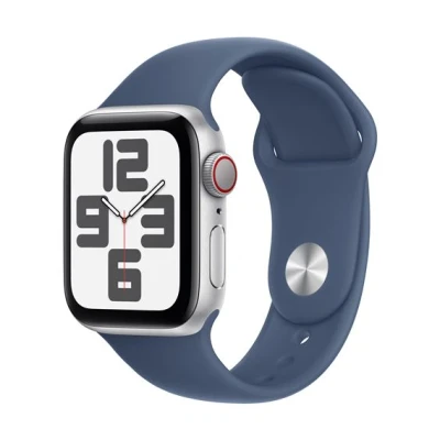 Image de Apple Watch SE (2024) 4G 40 mm Argent Bracelet Sport M/L