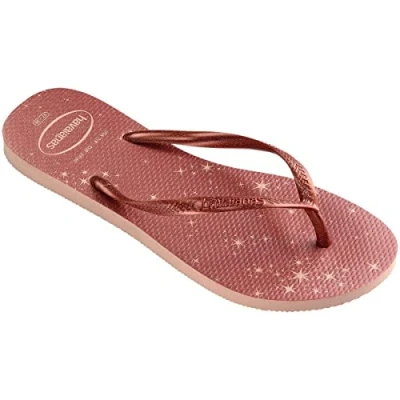 Afbeelding van Havaianas Slim Gloss Damesslippers, balletroze/Golden Blush, 33/34 EU, Ballet Roze/Golden Blush