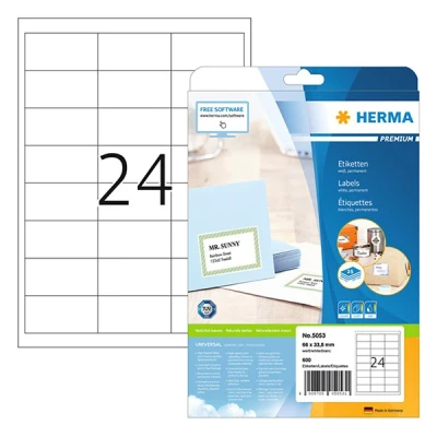 Image de HERMA Premium étiquettes laminées 600 étiquette(s)