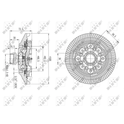 Afbeelding van Koppeling, radiateurventilator NRF 49577