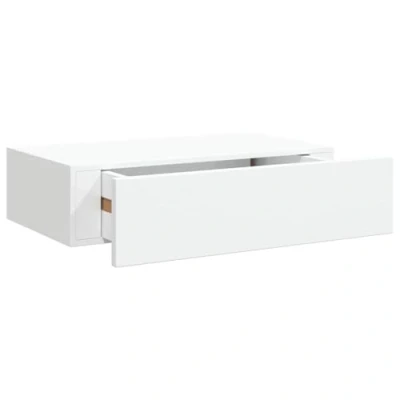 Image de vidaXL Étagère à tiroir murale Blanc 40x23,5x10 cm MDF330241