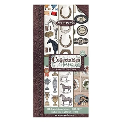 Afbeelding van Stamperia International Verzamelstukken Romantische paarden, verschillende kleuren, 15 x 30 cm