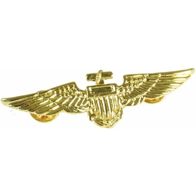 Afbeelding van Piloten/Vliegeniers verkleed broche goud 7 cm Piloot verkleedkleding accessoires