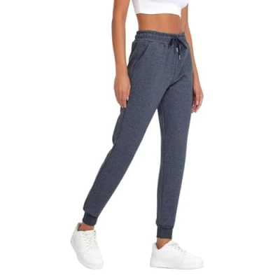 Afbeelding van COMEOR Joggingbroek voor dames Lange warme sportbroek Trainingsbroek met rechte pasvorm fitness, yoga, vrije tijd, zwart.