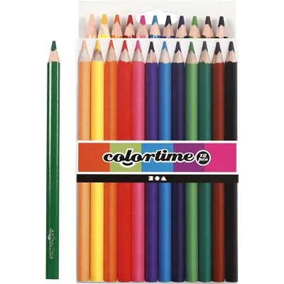 Afbeelding van Colortime Kleurpotloden Jumbo 5 Mm Vulling Multicolor 12 Stuks