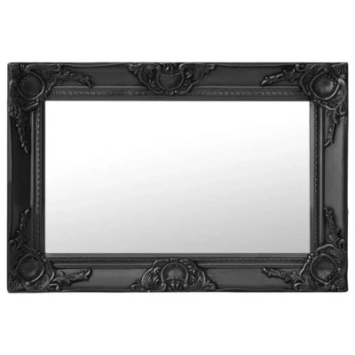 Afbeelding van Wandspiegel barok stijl 60x40 cm zwart