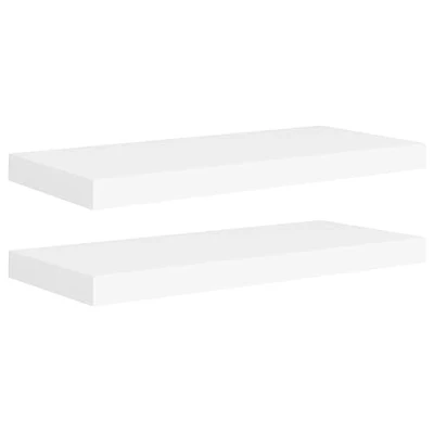 Afbeelding van vidaXL Zwevende wandplanken, 2 stuks, wit, 60 x 23,5 3,8 cm, MDF
