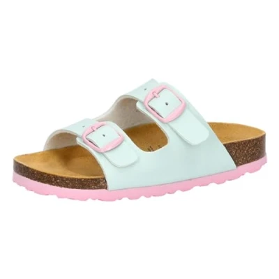 Afbeelding van Lico Bioline kinderslippers, Roze turquoise, 32 EU