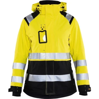 Afbeelding van Blåkläder 4904 1987 Dames Shell jack High Vis Geel/Zwart maat XL