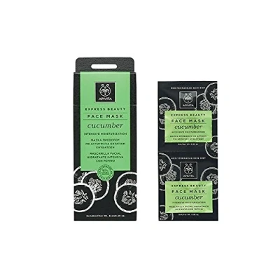 Afbeelding van Apivita Mask Face for Intensive Moisturization with Cucumber, 2 x 8 ml